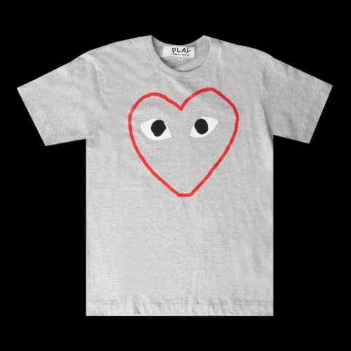 Comme des Garçons PLAY Heart Outline T-Shirt 'Grey'