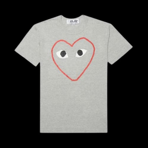 Comme des Garçons PLAY Heart Outline T-Shirt 'Grey'