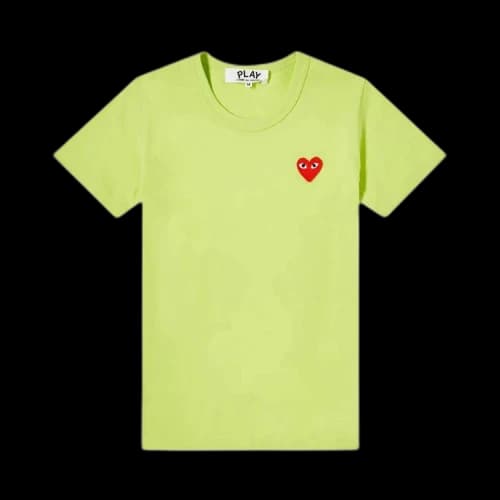 Comme des Garcons Play Women's Red Heart S/S T-shirt Green