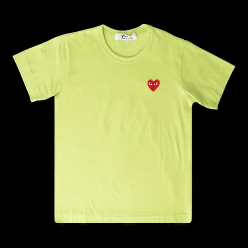 Comme des Garçons Short-Sleeve T-Shirt With Small Red Heart 'Green'