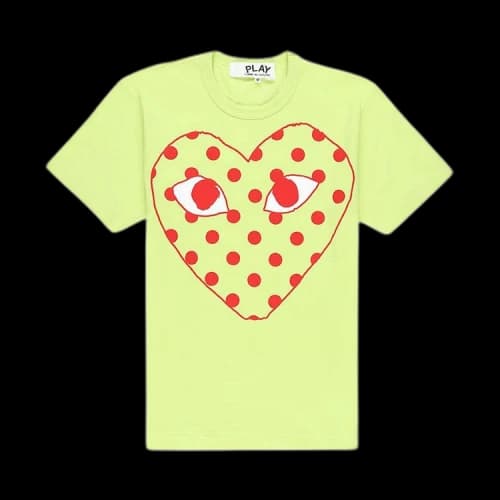 Comme des Garçons PLAY Big Dot Heart T-Shirt 'Green'
