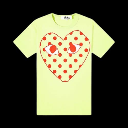 Comme des Garçons Short-Sleeve T-Shirt With Large Dotted Heart 'Green'
