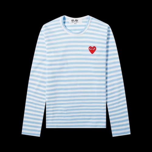 Comme des Garçons PLAY Striped T-Shirt 'Blue'