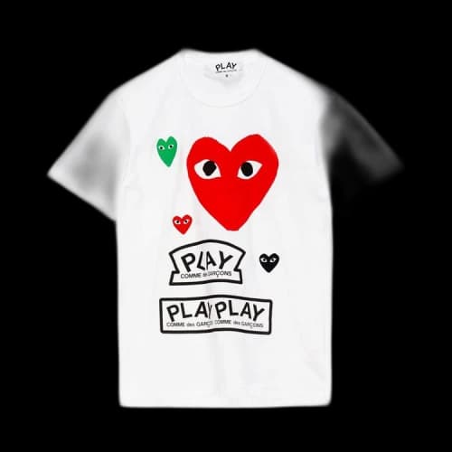 Comme des Garçons PLAY Misc Logo T-Shirt 'White'