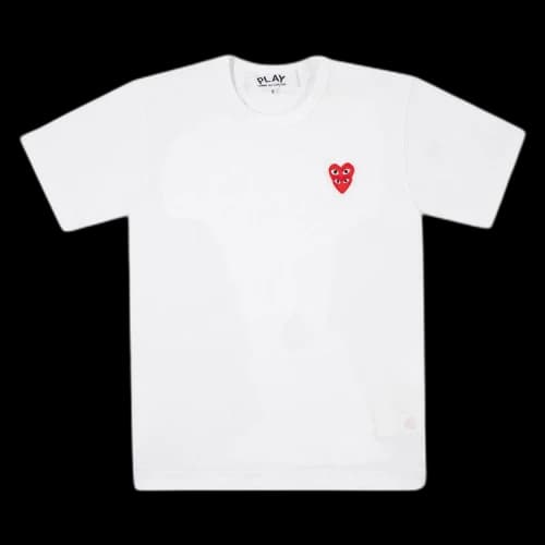 Comme des Garçons PLAY Heart Logo Short-Sleeve T-Shirt 'White'