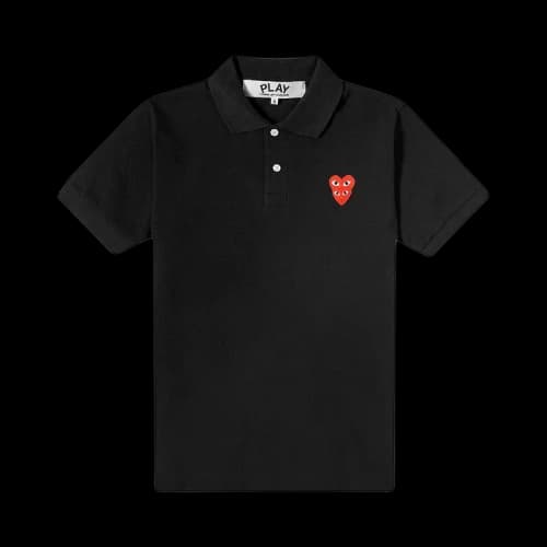 Comme des Garçons PLAY Heart Logo Polo 'Black'