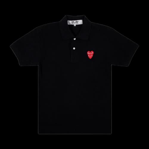 Comme des Garçons PLAY Heart Logo Short-Sleeve Polo 'Black'