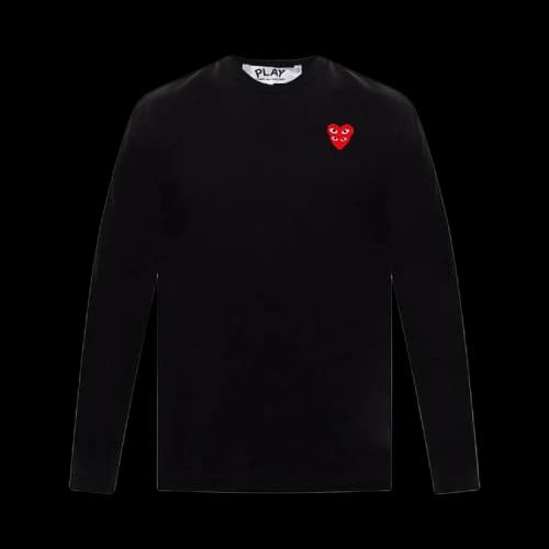 Comme des Garçons PLAY Mini Logo Long-Sleeve Tee 'Black'