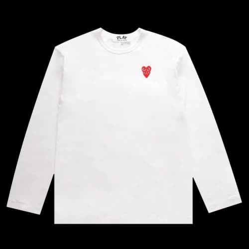 Comme des Garçons PLAY Mini Logo Long-Sleeve Tee 'White'