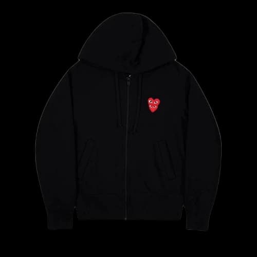 Comme des Garçons PLAY Zip Up Hoodie 'Black'