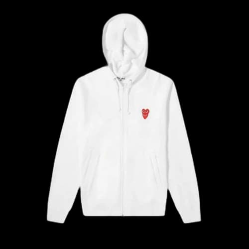 Comme des Garçons PLAY Mini Logo Hoodie 'White'