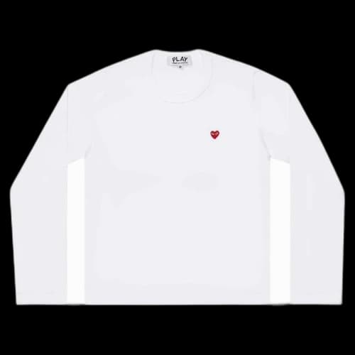 Comme des Garçons PLAY Small Heart Long-Sleeve T-Shirt 'White'