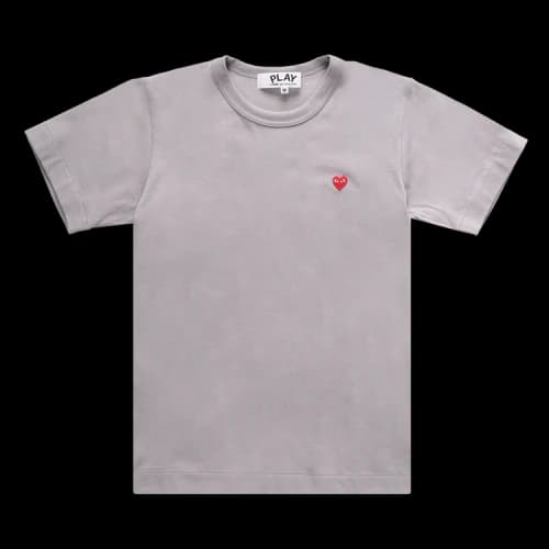 Comme des Garçons PLAY Small Red Heart Tee 'Grey'
