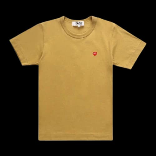 Comme des Garçons PLAY Small Red Heart Tee 'Olive'