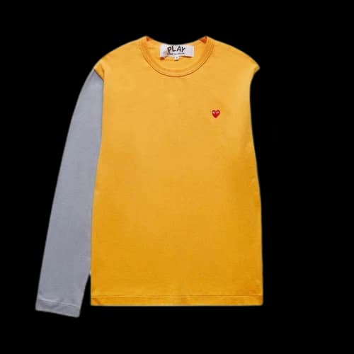 Comme des Garçons PLAY Bi-Colour T-Shirt 'Yellow/Grey'