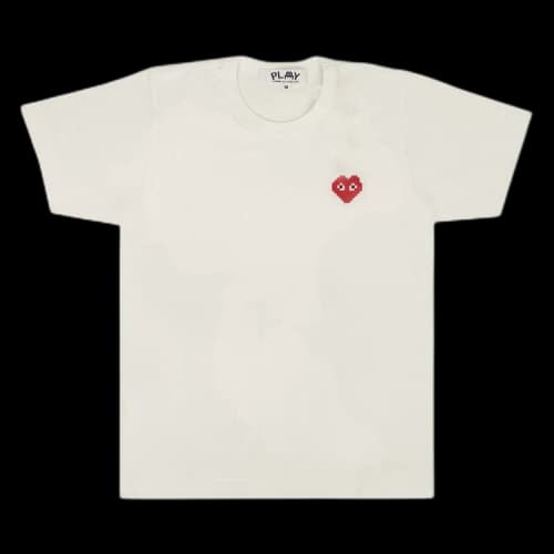 Comme des Garçons PLAY Logo Patch Heart T Shirt 'White'