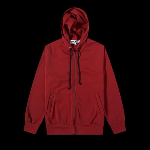 Comme des Garçons PLAY x Invader Zip Hoodie 'Burgundy'