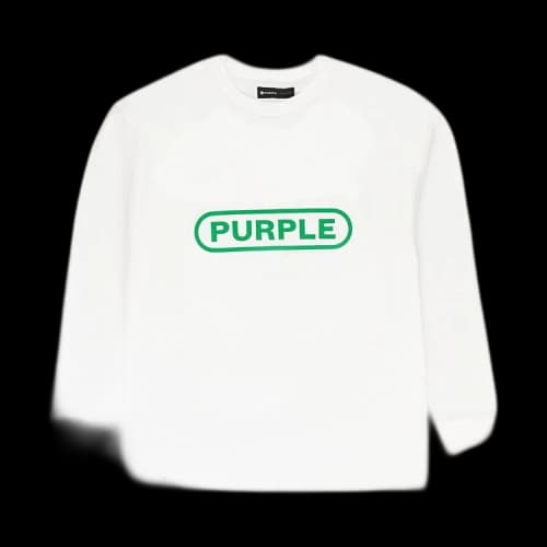 PURPLE BRAND Textured Jersey Long-Sleeve Tee 'Coconut Milk'