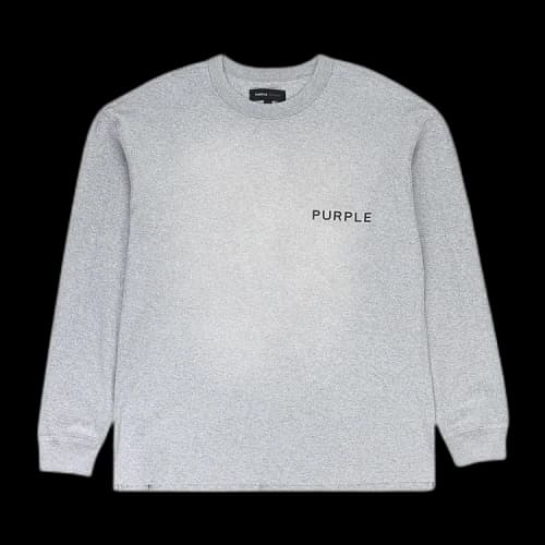 PURPLE BRAND Textured Jersey Long-Sleeve Tee 'Heather'