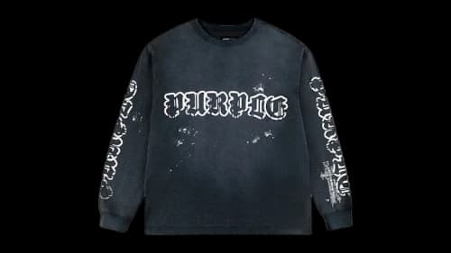 Purple Brand Textured Jersey L/S Tee Black
