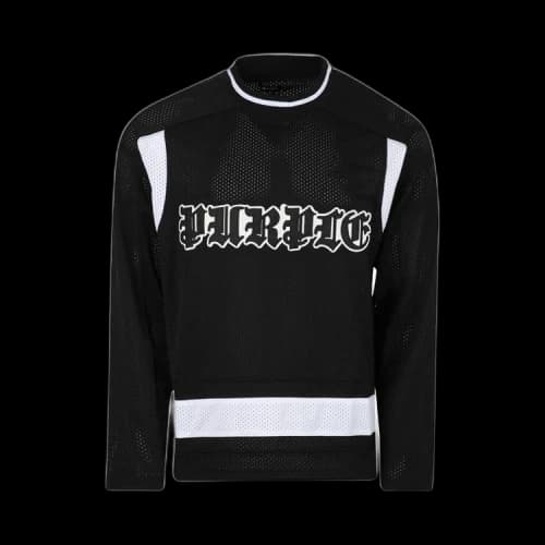PURPLE BRAND Team Mesh Colourblock Long-Sleeve Tee 'Black'