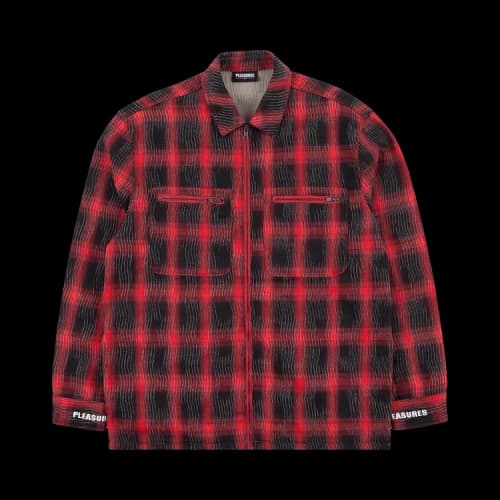 Pleasures Sabbath Plaid Overshirt 'Red'