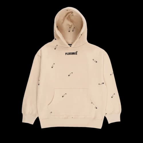 Pleasures Safety Embroidered Hoodie 'Creme'