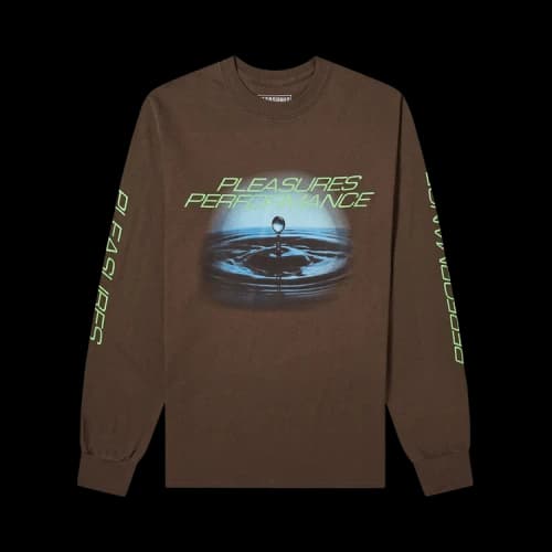 Pleasures Performance Long-Sleeve T-Shirt 'Chocolate'