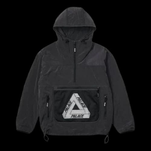 PALACE Tri-Ferg Half Zipper Reflective Jacket Unisex Black