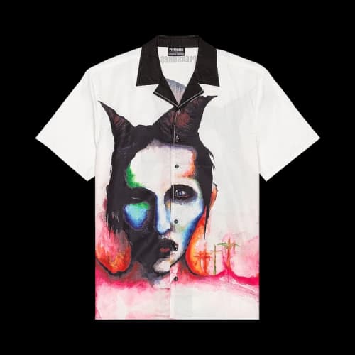 Pleasures Watercolor Camp Shirt 'White'
