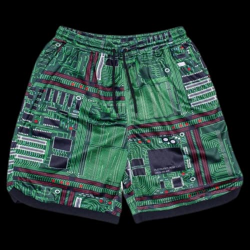 Pleasures Motherboard Basketball Shorts 'Green'