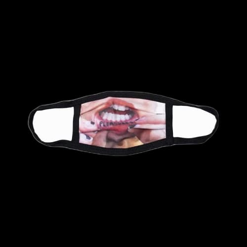 Pleasures Tattoo Face Mask 'Black'