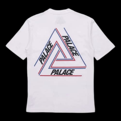 PALACE Basically A Tri-freg White Alphabet Printing Round Neck Short Sleeve T-Shirt