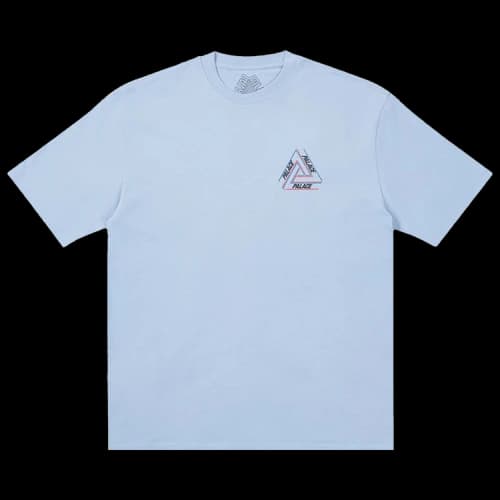 PALACE Unisex Basically A Tri-freg Baby Printing Round-neck Blue