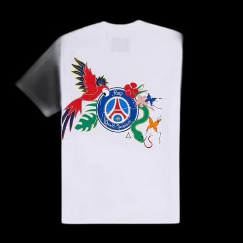 Paris Saint-Germain x Esteban Cortázar Printed Patchwork PSG Logo T-Shirt 'White'