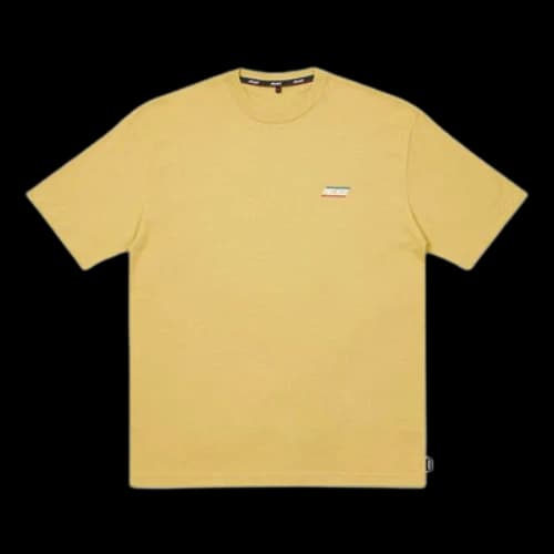 PALACE Basically A Tshirt Logo Micro Mark Round Neck Short Sleeve Unisex Yellow