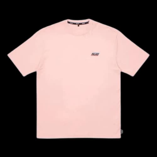 PALACE Basically A Tshirt Logo Micro Mark Round Neck Short Sleeve Pink T-Shirt