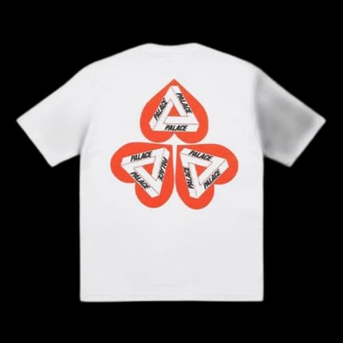 PALACE Heart Shape Tri-FERg Pattern Short Sleeve Unisex White