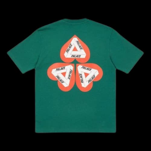 PALACE Heart Shape Tri-FERg Pattern Short Sleeve Unisex Green