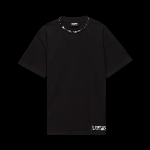 Pleasures Cut Here Heavyweight Short-Sleeve T-Shirt 'Black'