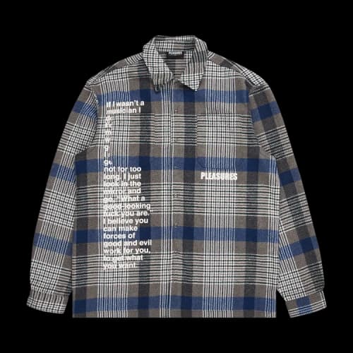 Pleasures Forces Plaid Overshirt 'Grey'
