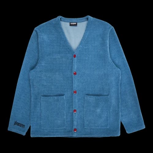 Pleasures Falling Cardigan Sweater 'Blue'