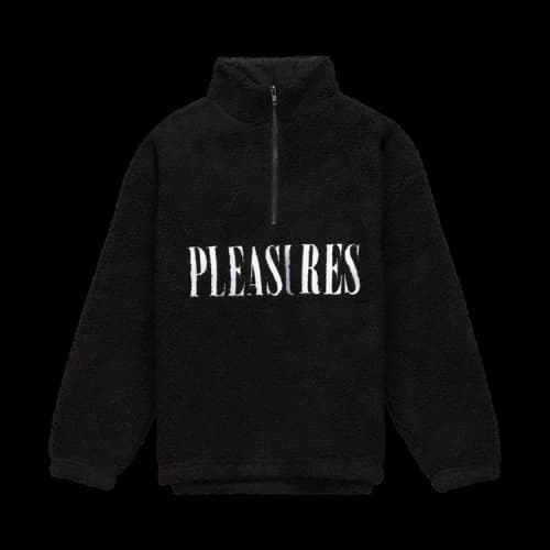 Pleasures Sherpa Prayer Quarter Zip Jacket 'Black'
