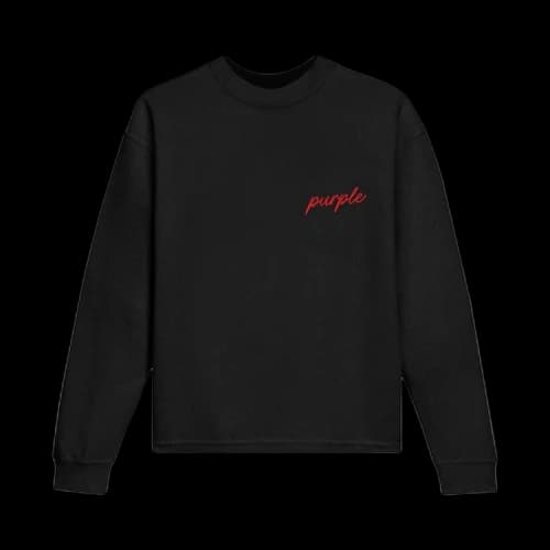PURPLE BRAND Oversized Long-Sleeve Tee 'Black'