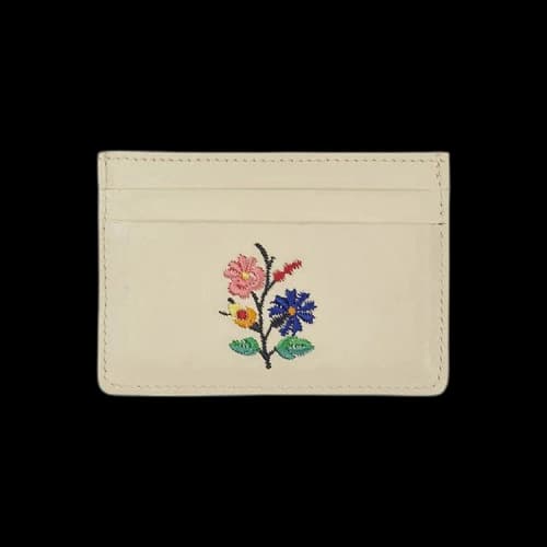 Palace Flower Stitch Cardholder 'White'