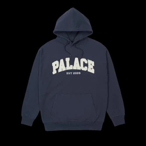Palace Drop Shoulder Applique Hood 'Navy'