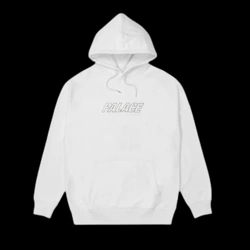 Palace Jumbo Tri-Ferg Drop Shoulder Hood 'White'