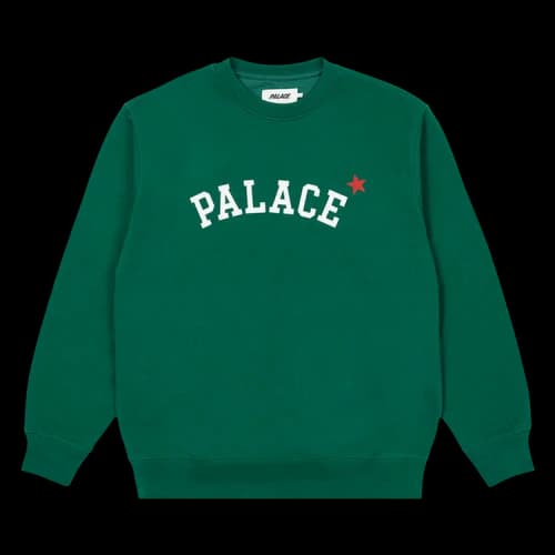 Palace FW22 Star Crew Sweater 'Green'