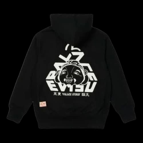 Palace X Evisu FW21 Tri-Godhead Hoodie 'Black'