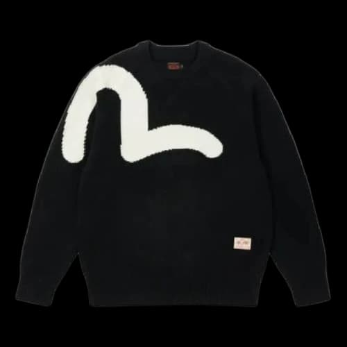 Palace X Evisu Seagull Knit Sweater 'Black'